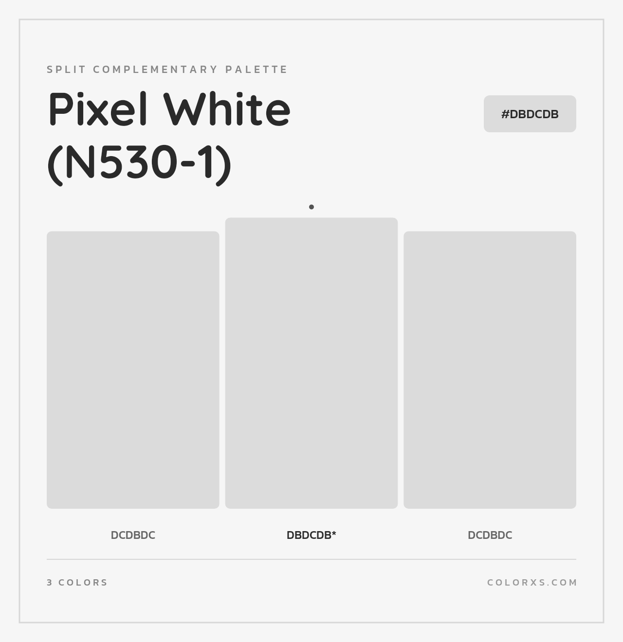 Pixel White (N530-1) - Split-Complementary Color Palette