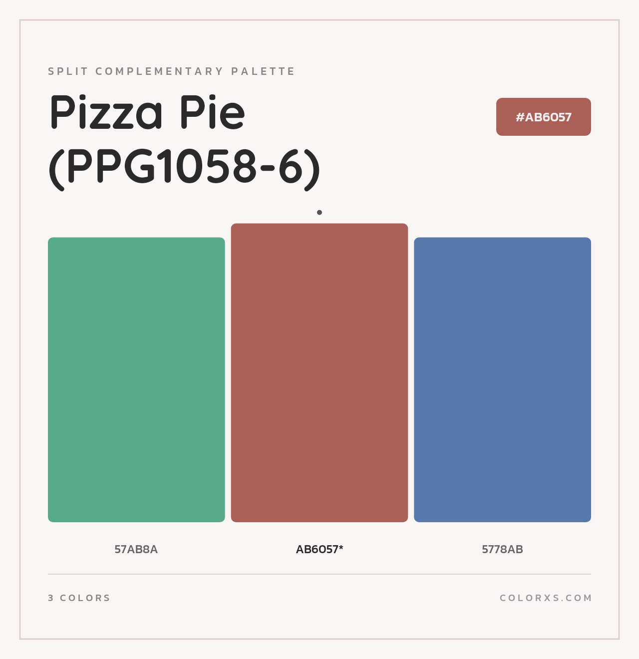 Pizza Pie (PPG1058-6) - Split-Complementary Color Palette