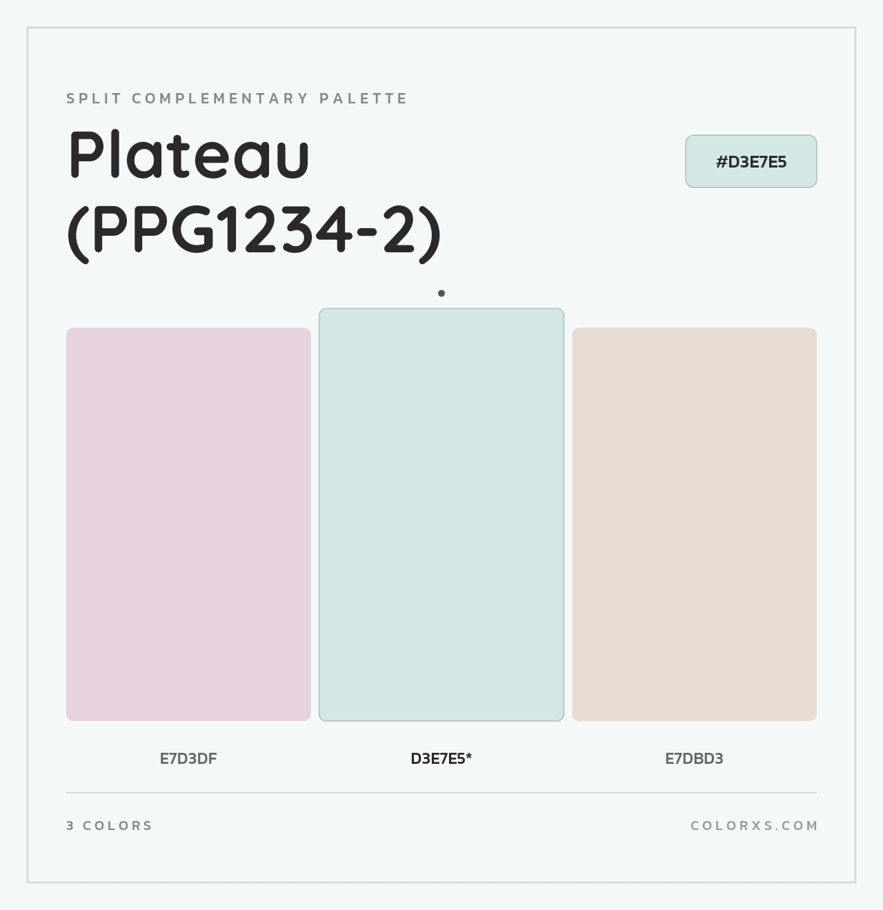 Plateau (PPG1234-2) - Split-Complementary Color Palette