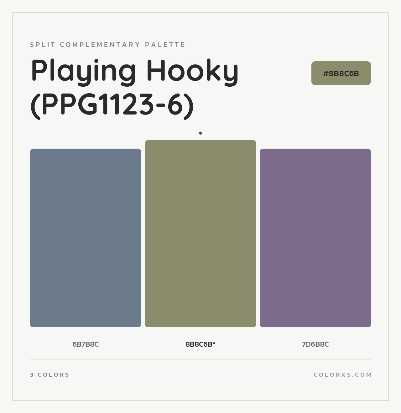 Playing Hooky (PPG1123-6) - Split-Complementary Color Palette