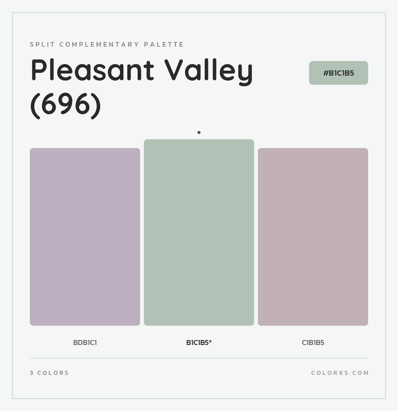 Pleasant Valley (696) - Split-Complementary Color Palette