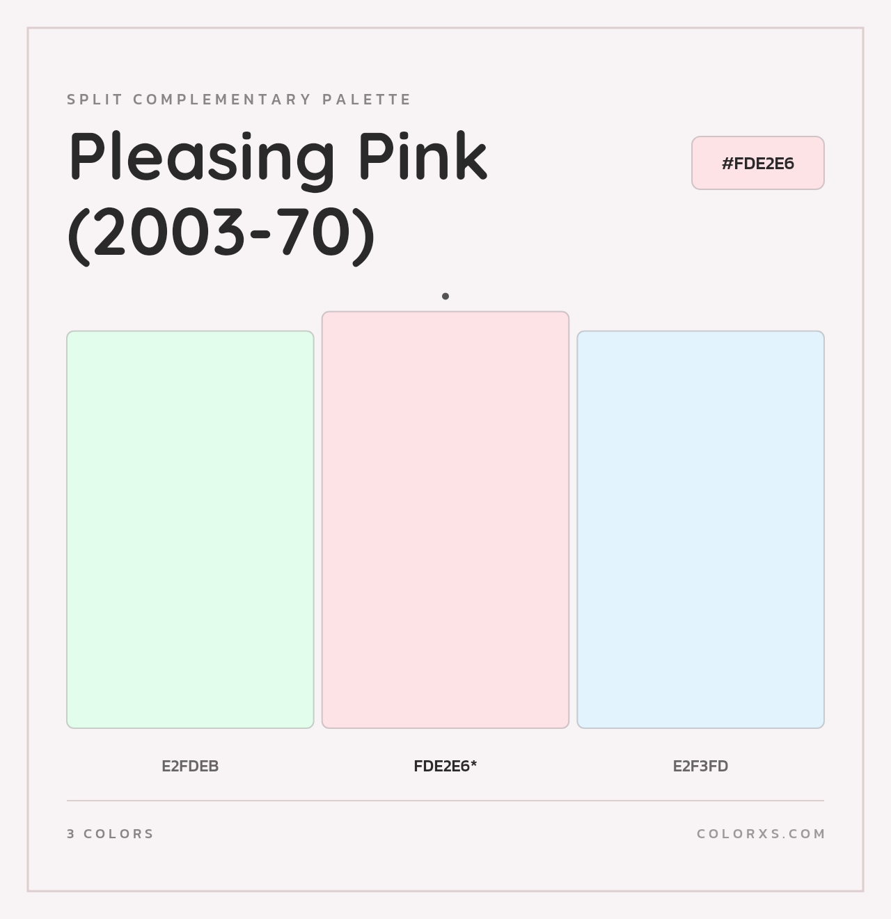 Pleasing Pink (2003-70) - Split-Complementary Color Palette
