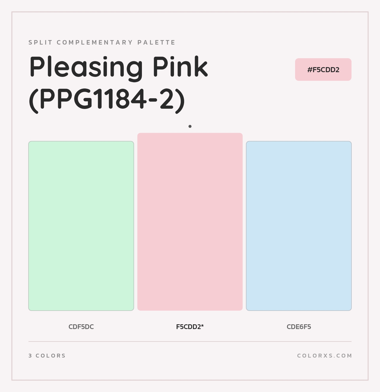 Pleasing Pink (PPG1184-2) - Split-Complementary Color Palette