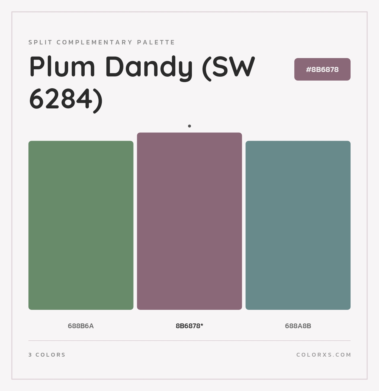 Plum Dandy (SW 6284) - Split-Complementary Color Palette