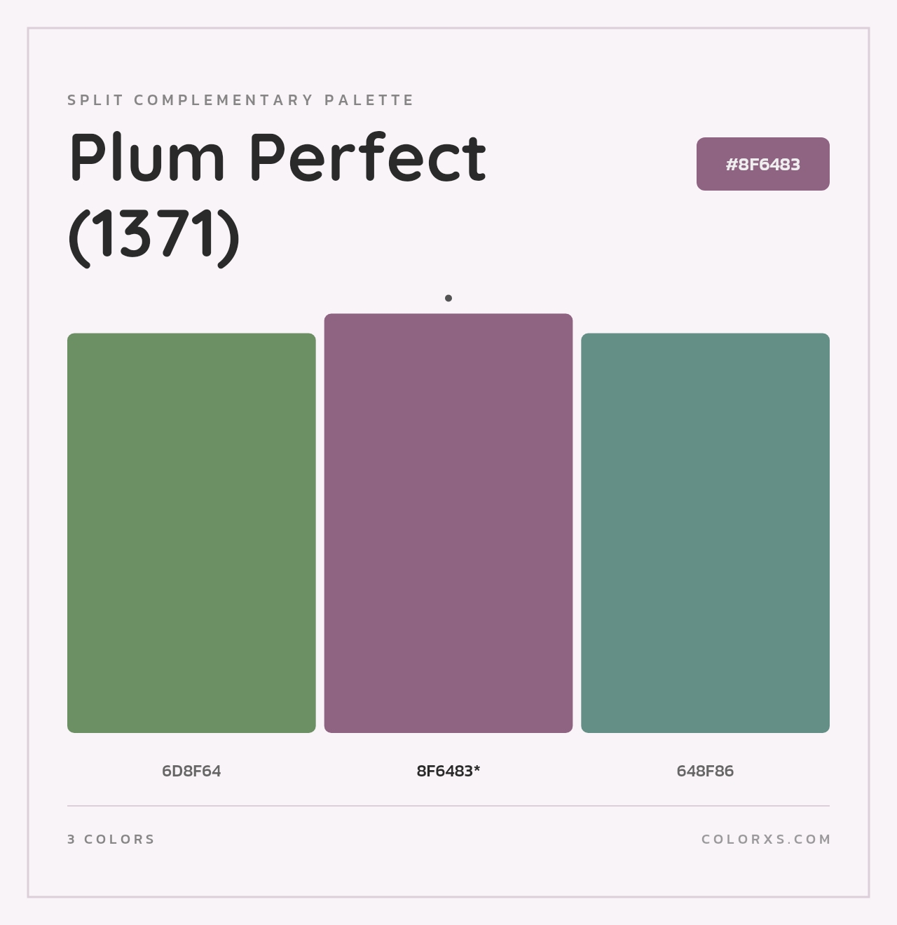 Plum Perfect (1371) - Split-Complementary Color Palette
