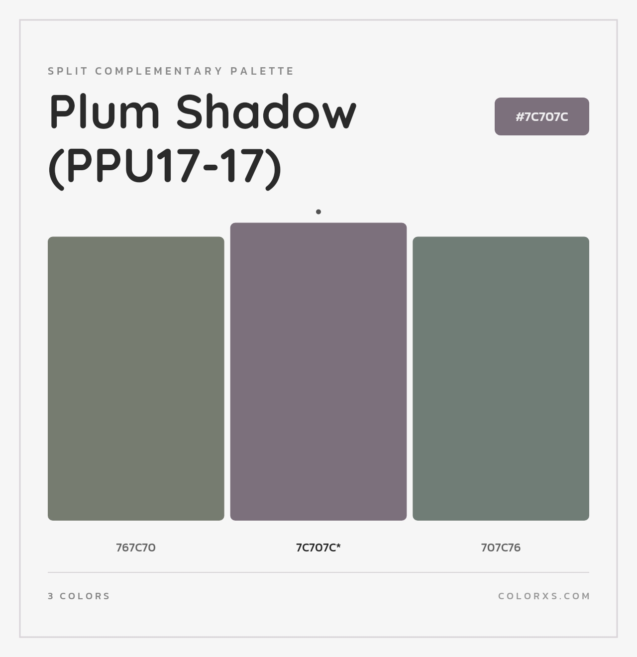 Plum Shadow (PPU17-17) - Split-Complementary Color Palette