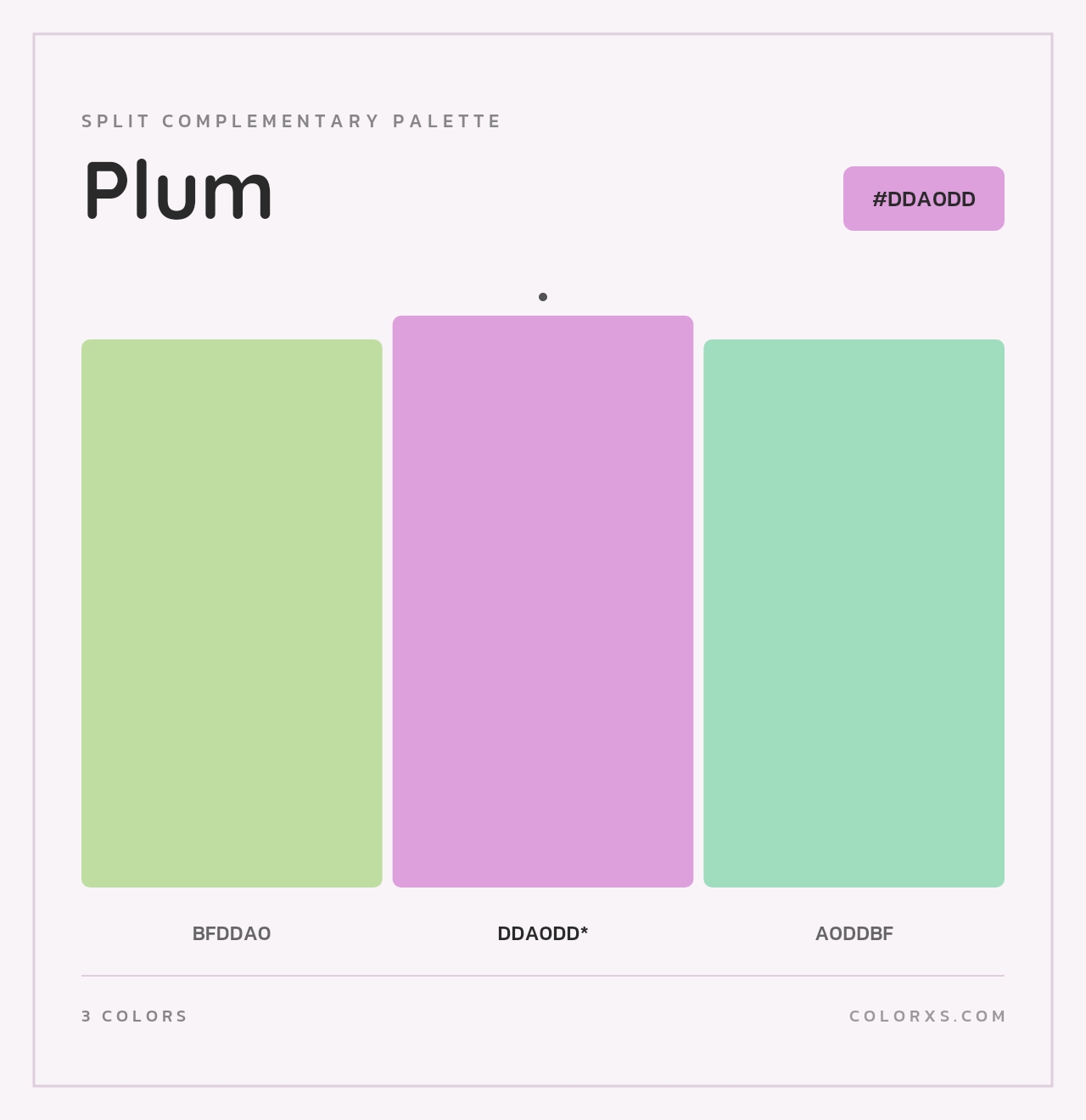 Plum - Split-Complementary Color Palette