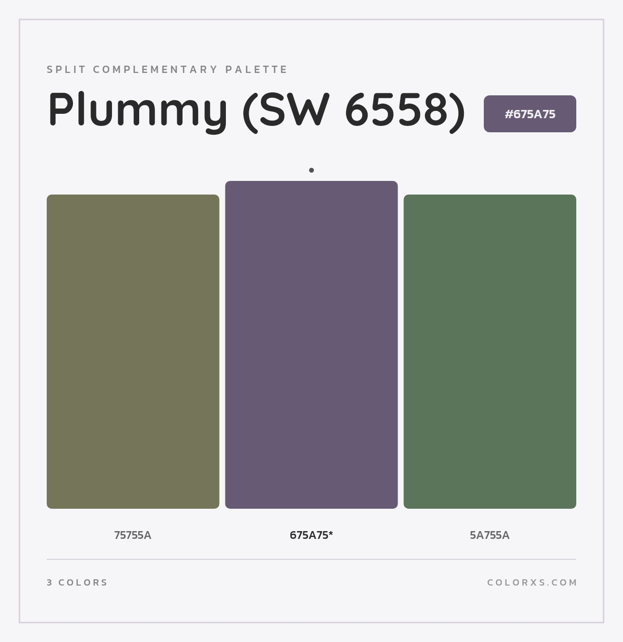 Plummy (SW 6558) - Split-Complementary Color Palette