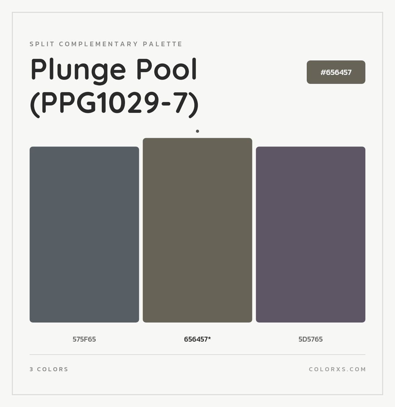 Plunge Pool (PPG1029-7) - Split-Complementary Color Palette