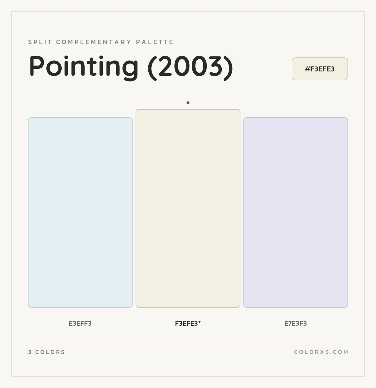 Pointing (2003) - Split-Complementary Color Palette
