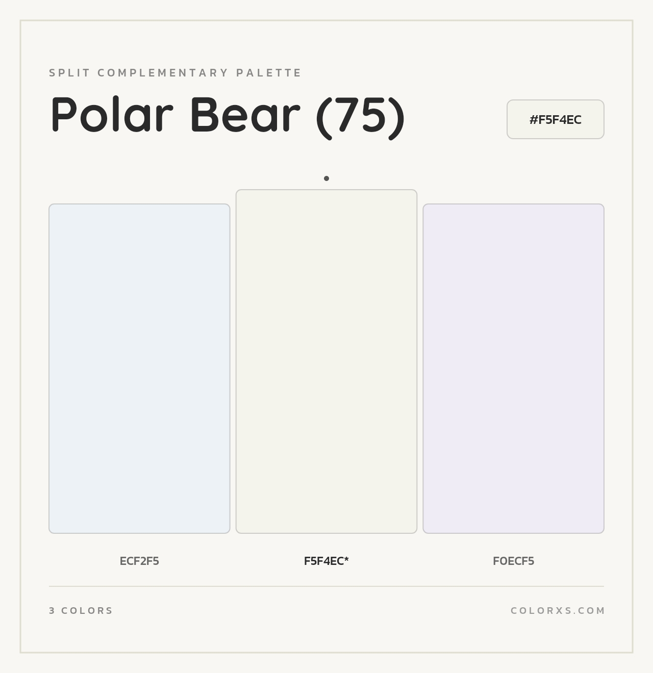 Polar Bear (75) - Split-Complementary Color Palette