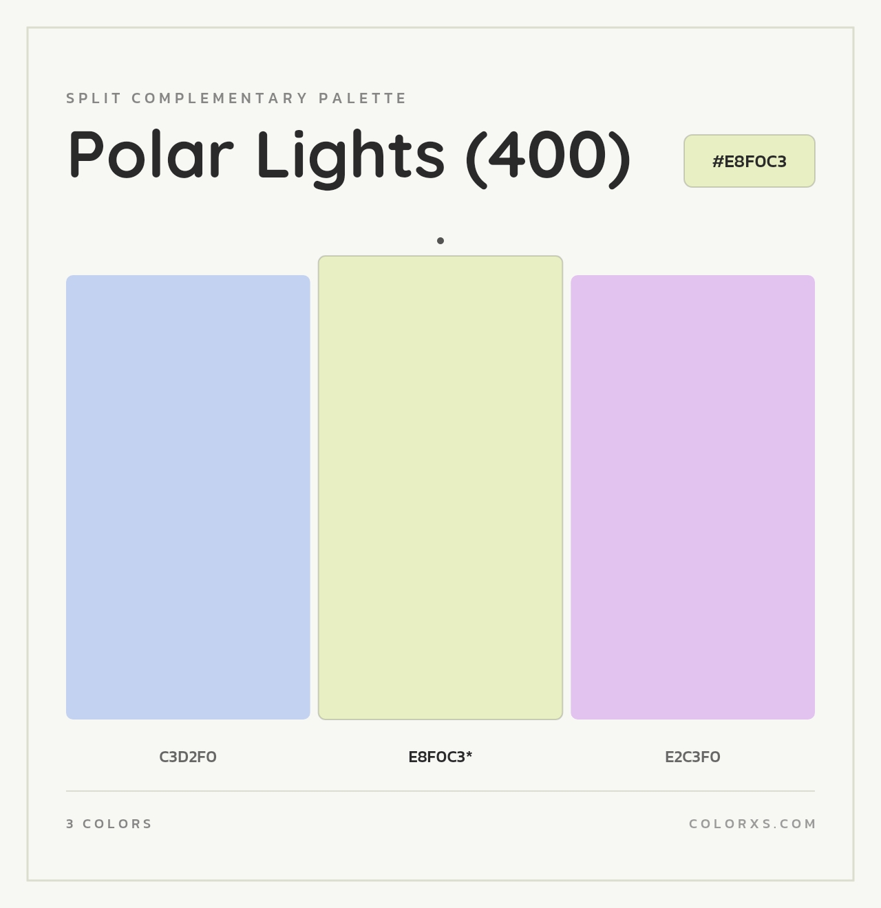 Polar Lights (400) - Split-Complementary Color Palette