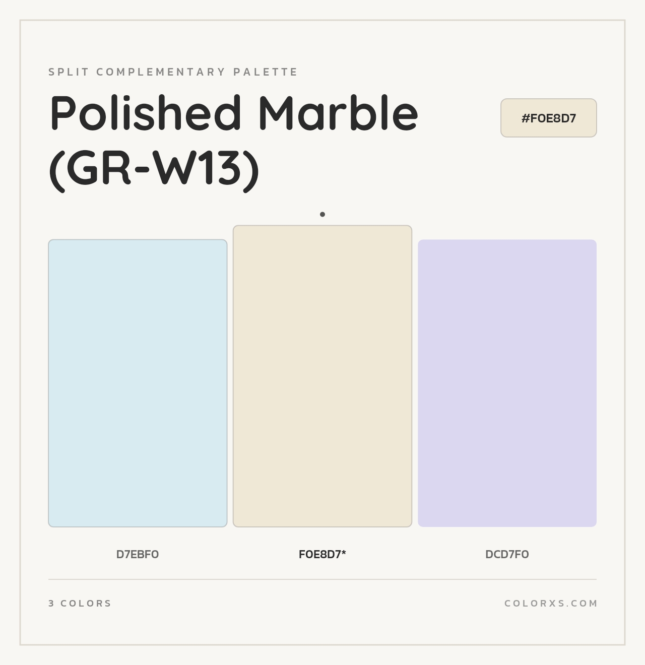 Polished Marble (GR-W13) - Split-Complementary Color Palette