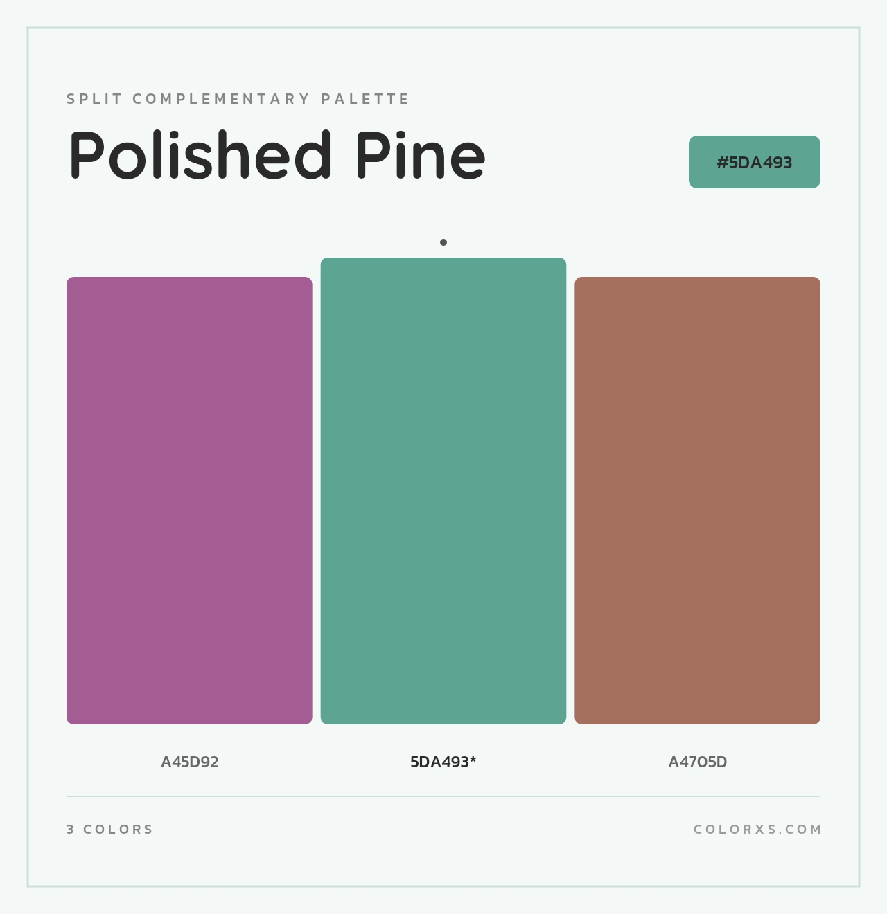 Polished Pine - Split-Complementary Color Palette