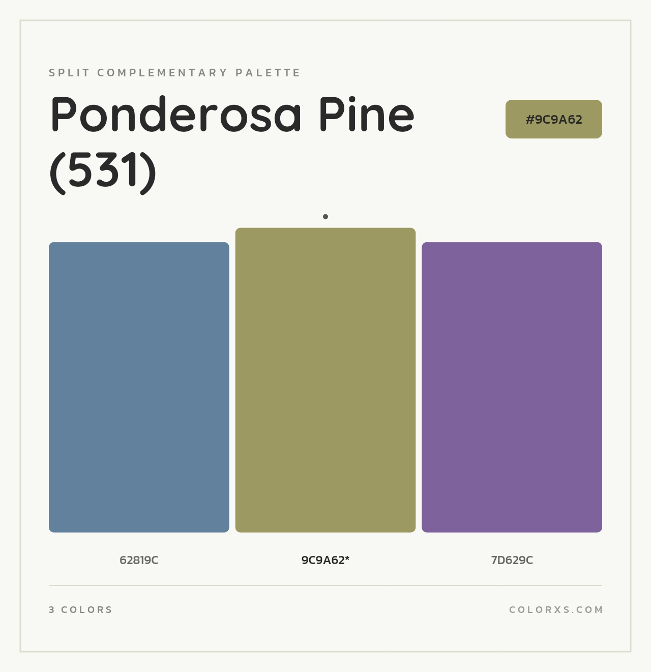 Ponderosa Pine (531) - Split-Complementary Color Palette