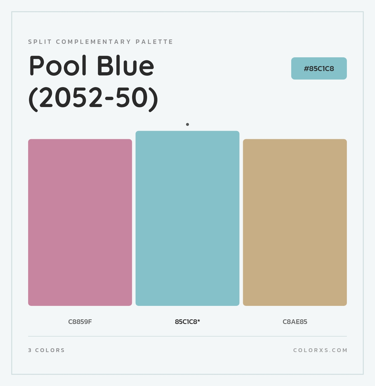 Pool Blue (2052-50) - Split-Complementary Color Palette
