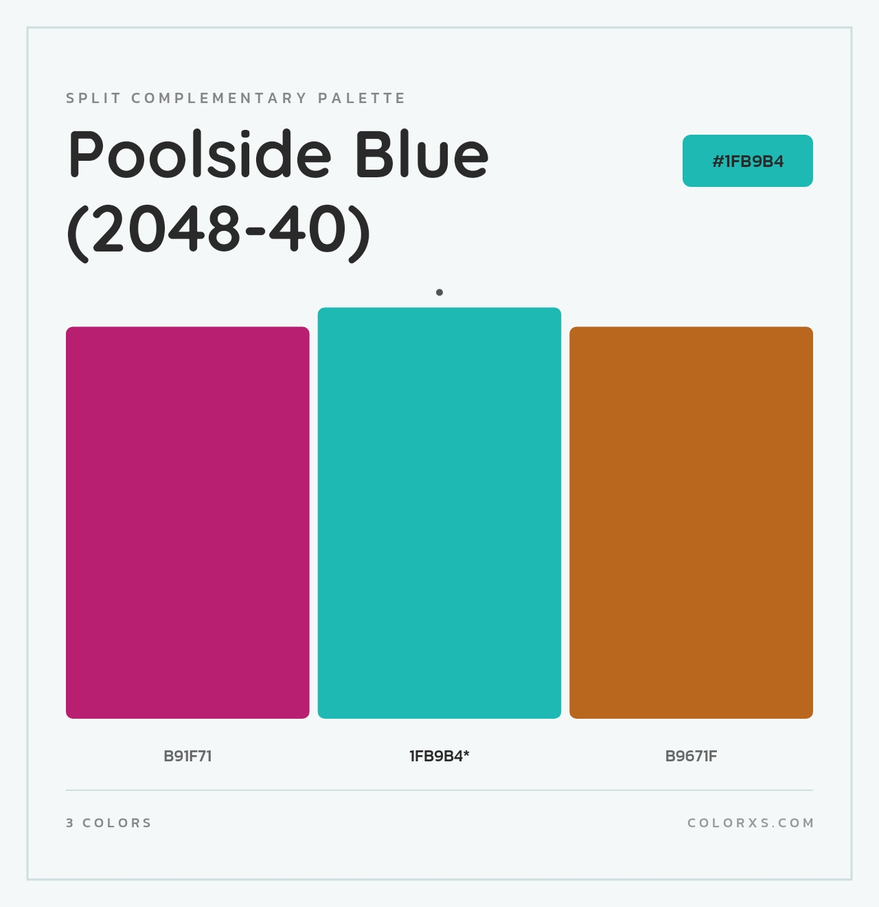 Poolside Blue (2048-40) - Split-Complementary Color Palette