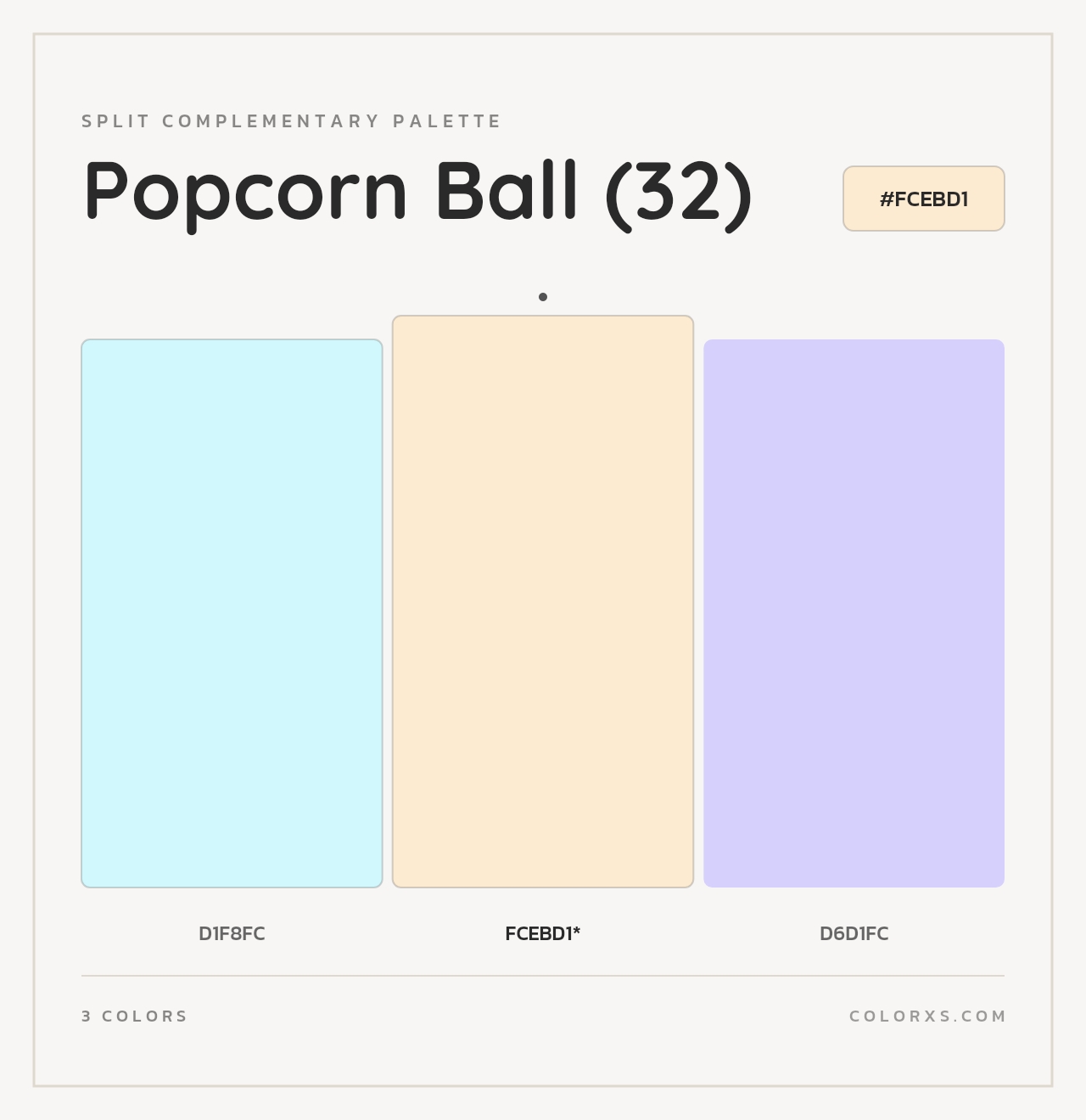Popcorn Ball (32) - Split-Complementary Color Palette