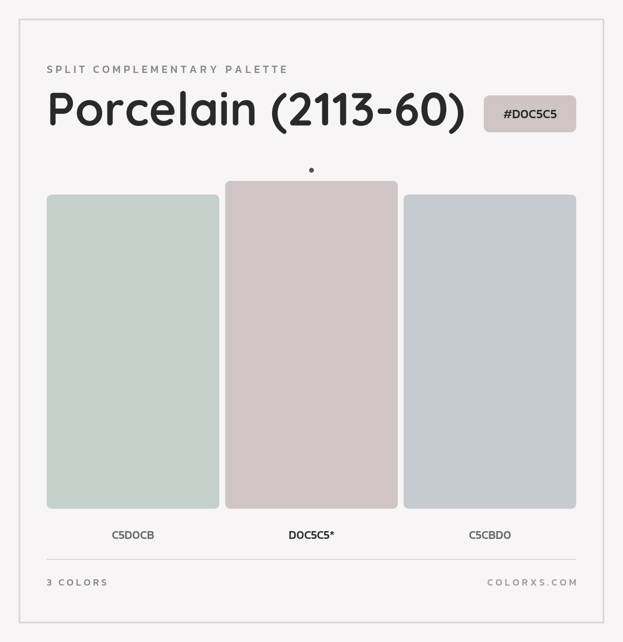 Porcelain (2113-60) - Split-Complementary Color Palette