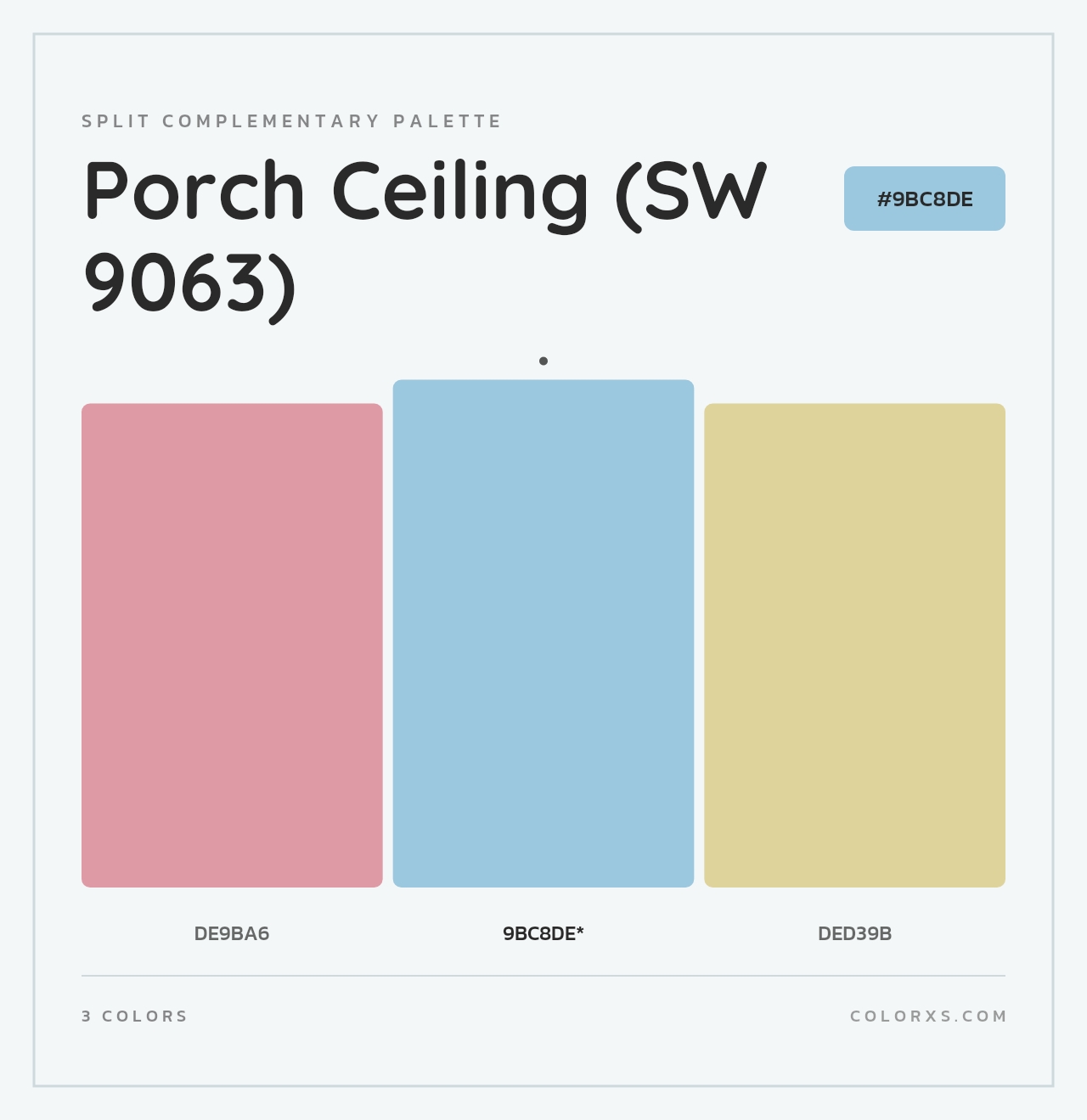 Porch Ceiling (SW 9063) - Split-Complementary Color Palette
