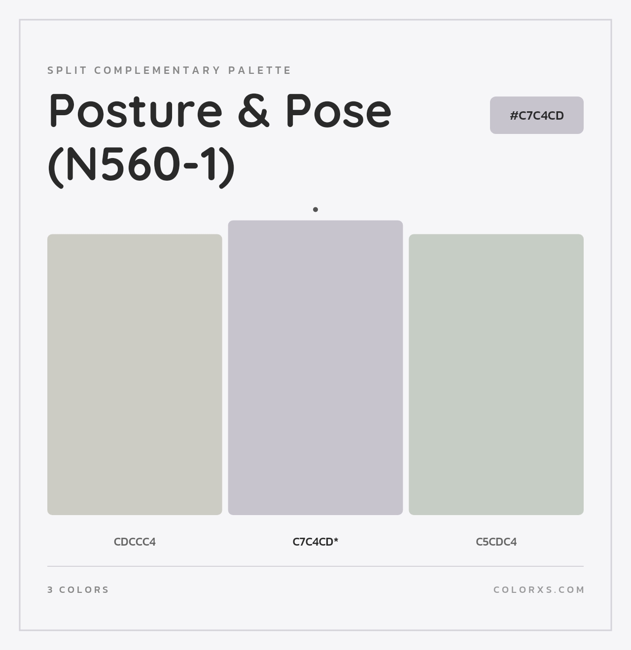 Posture & Pose (N560-1) - Split-Complementary Color Palette