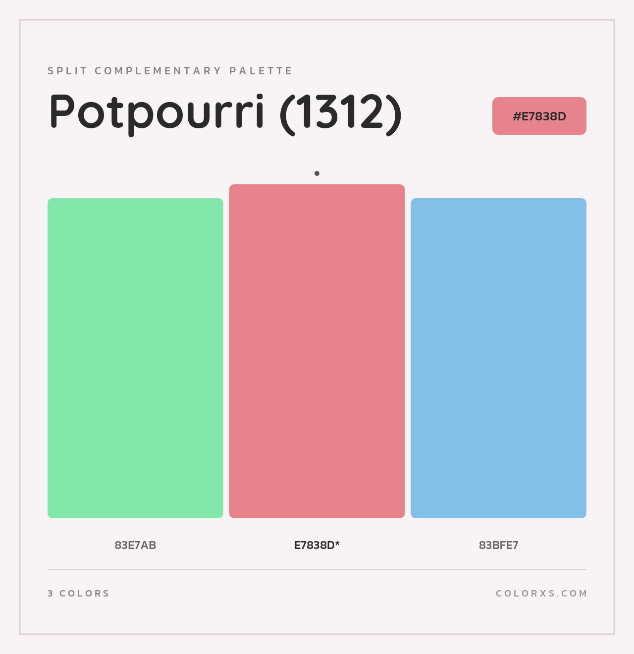 Potpourri (1312) - Split-Complementary Color Palette