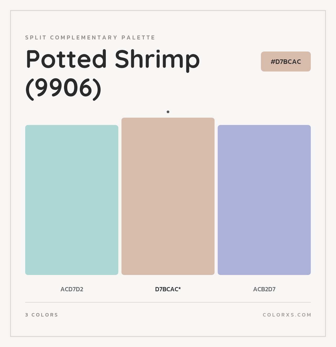 Potted Shrimp (9906) - Split-Complementary Color Palette