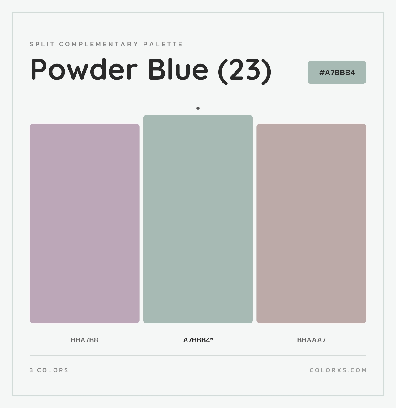 Powder Blue (23) - Split-Complementary Color Palette