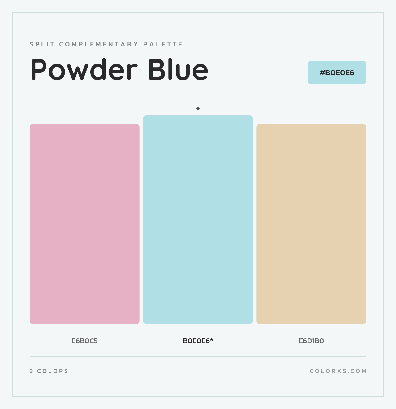 Powder Blue - Split-Complementary Color Palette