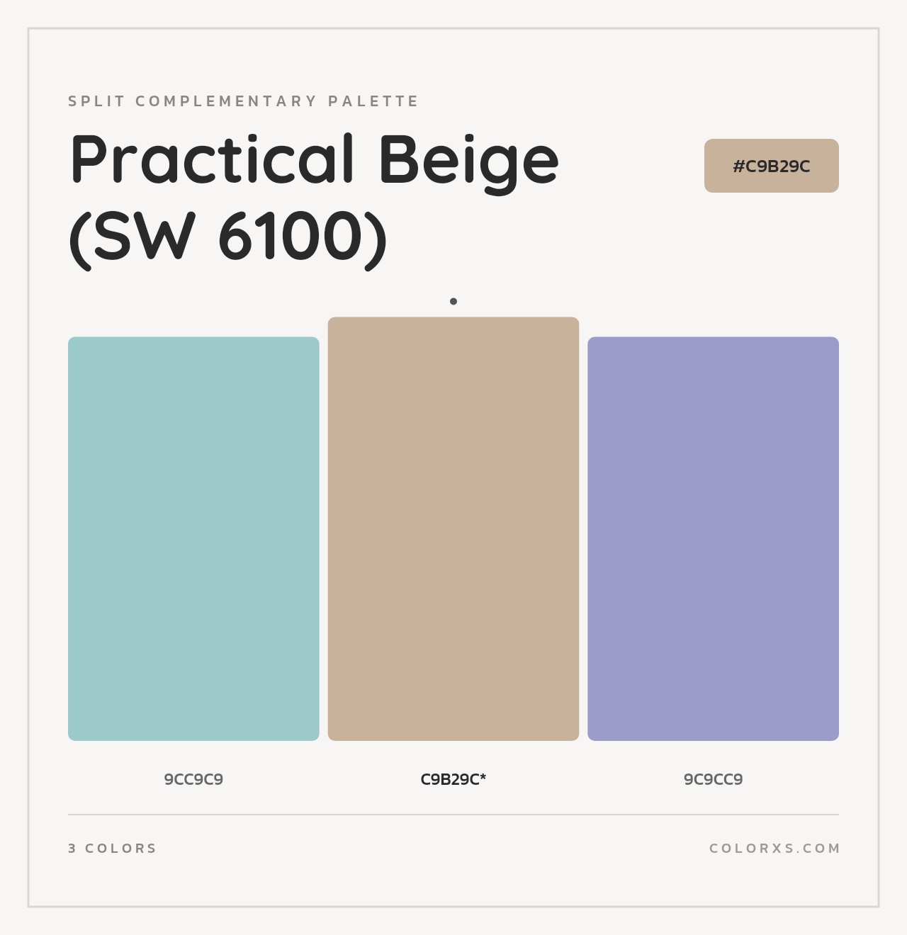 Practical Beige (SW 6100) - Split-Complementary Color Palette
