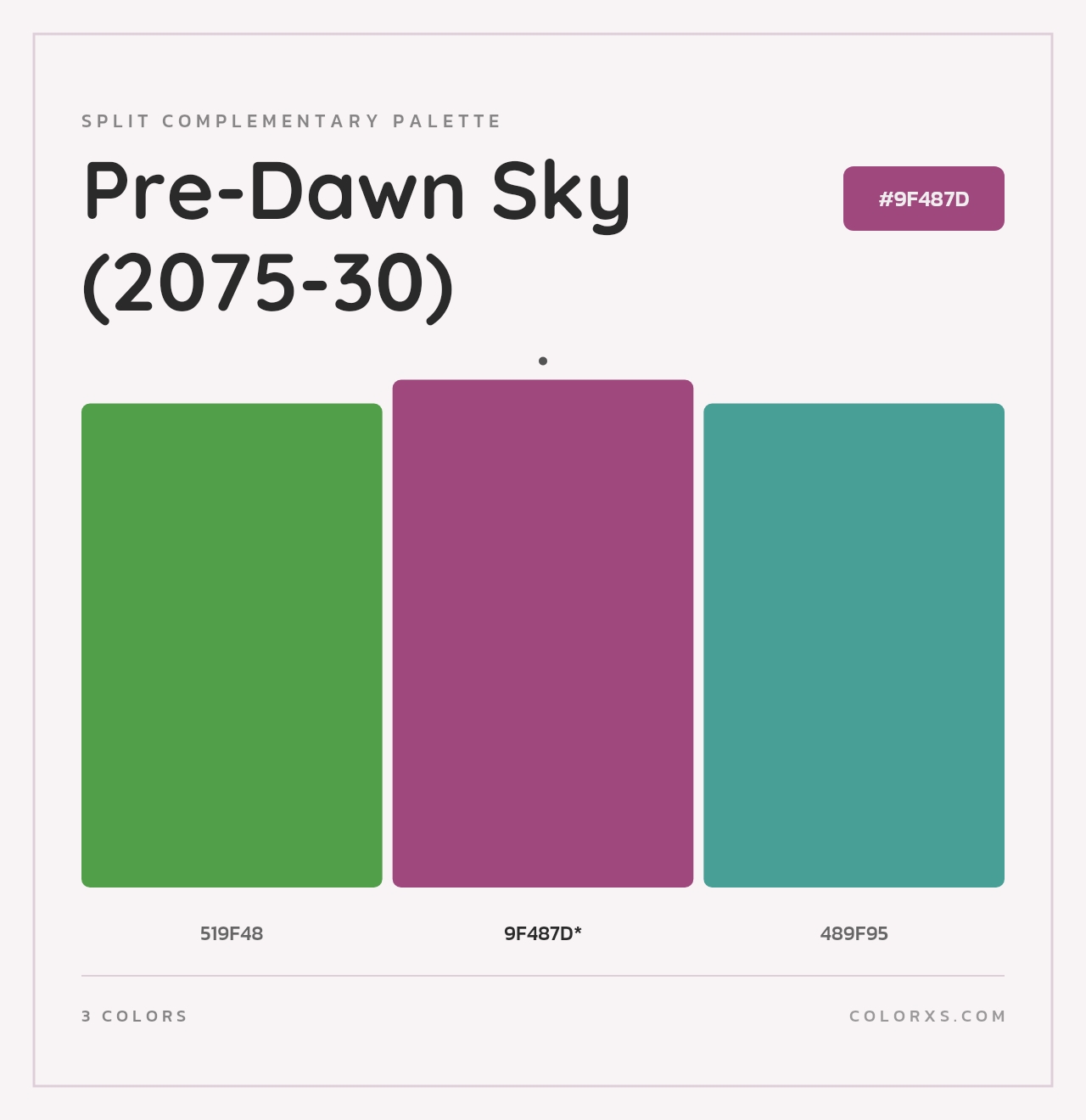 Pre-Dawn Sky (2075-30) - Split-Complementary Color Palette