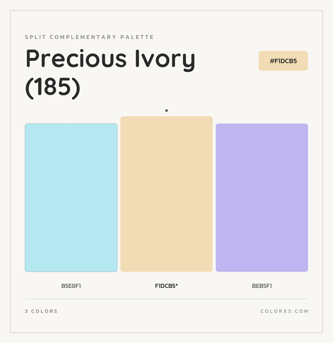 Precious Ivory (185) - Split-Complementary Color Palette