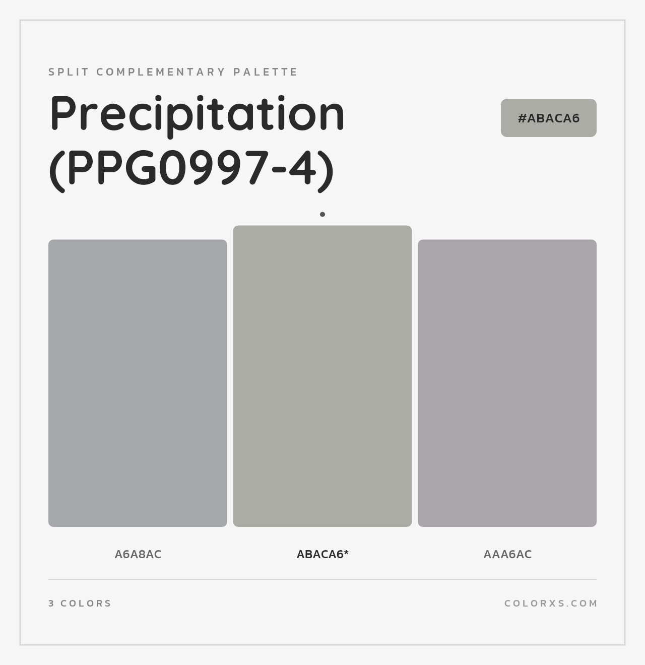 Precipitation (PPG0997-4) - Split-Complementary Color Palette