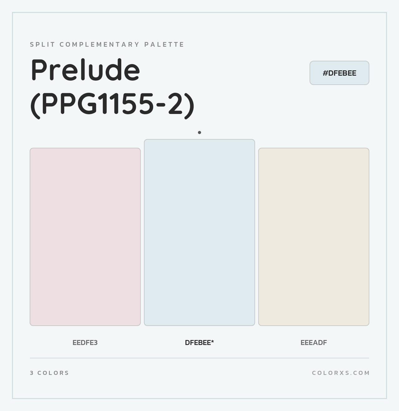 Prelude (PPG1155-2) - Split-Complementary Color Palette