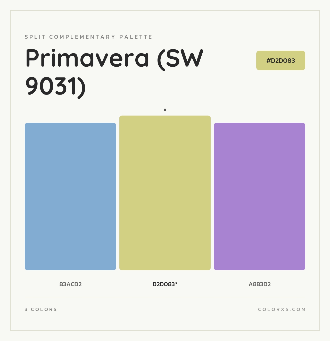 Primavera (SW 9031) - Split-Complementary Color Palette