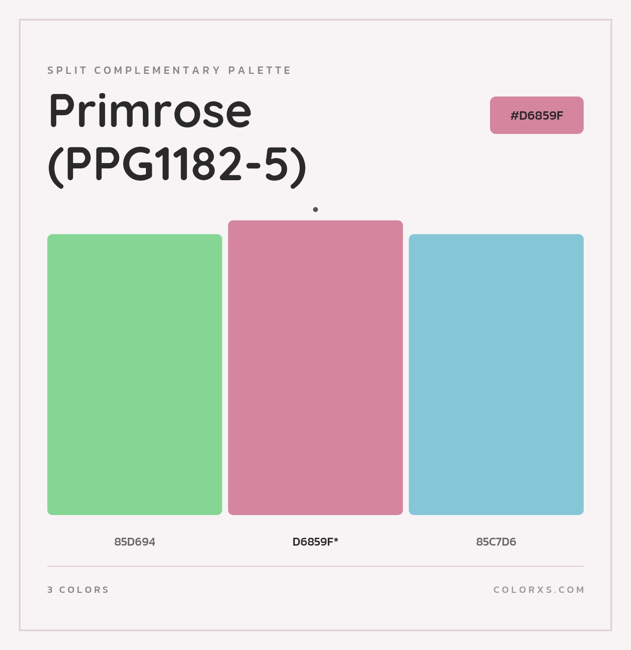 Primrose (PPG1182-5) - Split-Complementary Color Palette