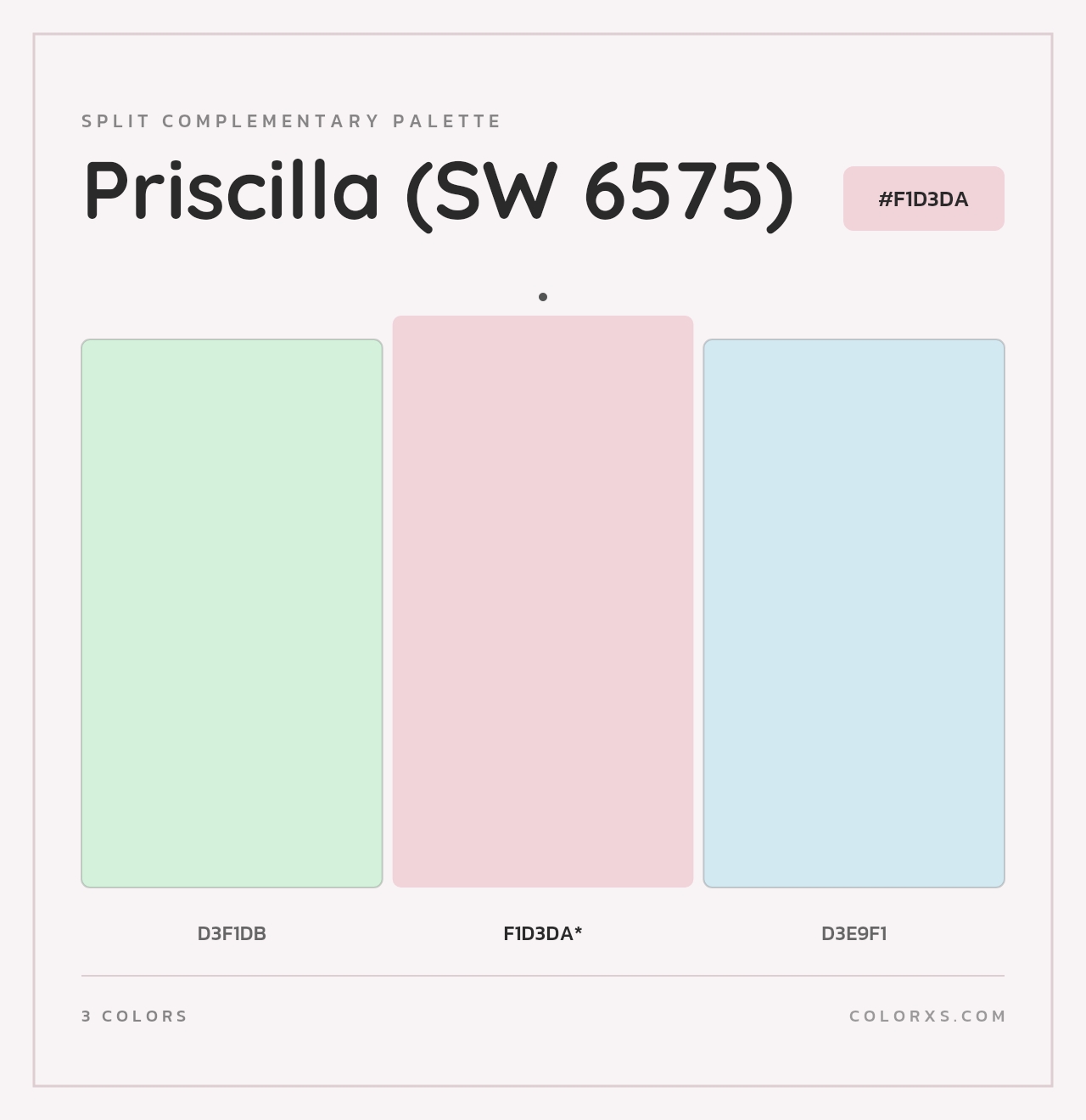 Priscilla (SW 6575) - Split-Complementary Color Palette