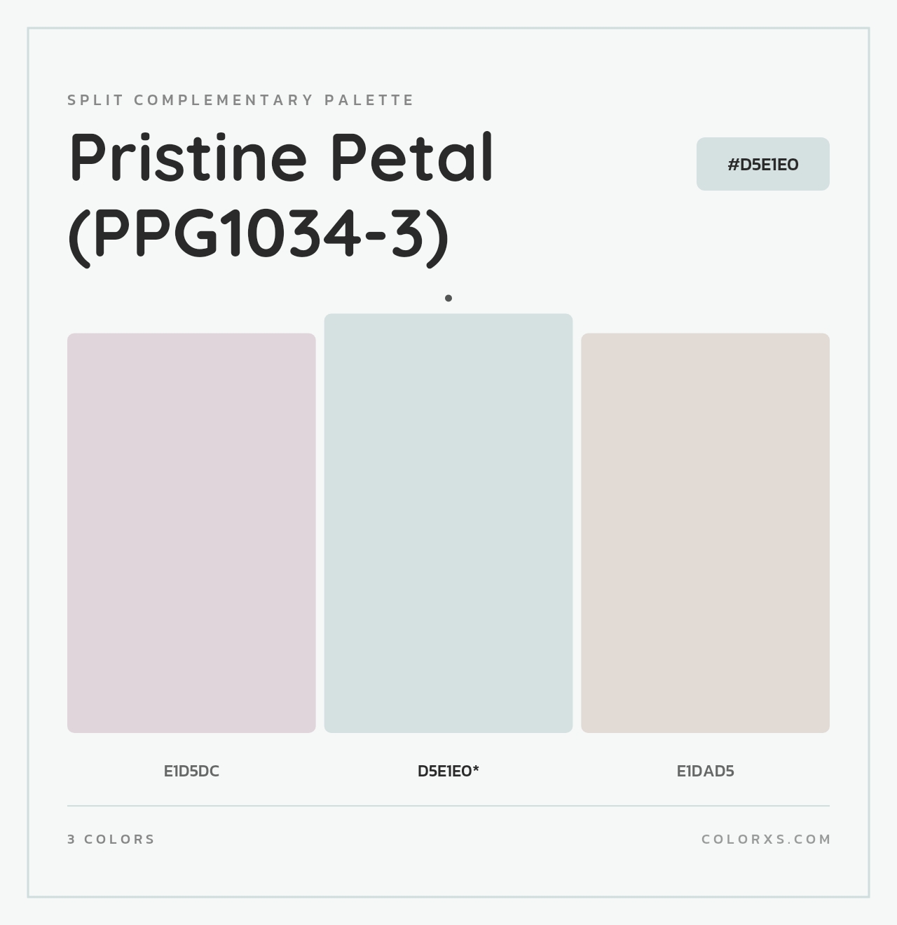 Pristine Petal (PPG1034-3) - Split-Complementary Color Palette