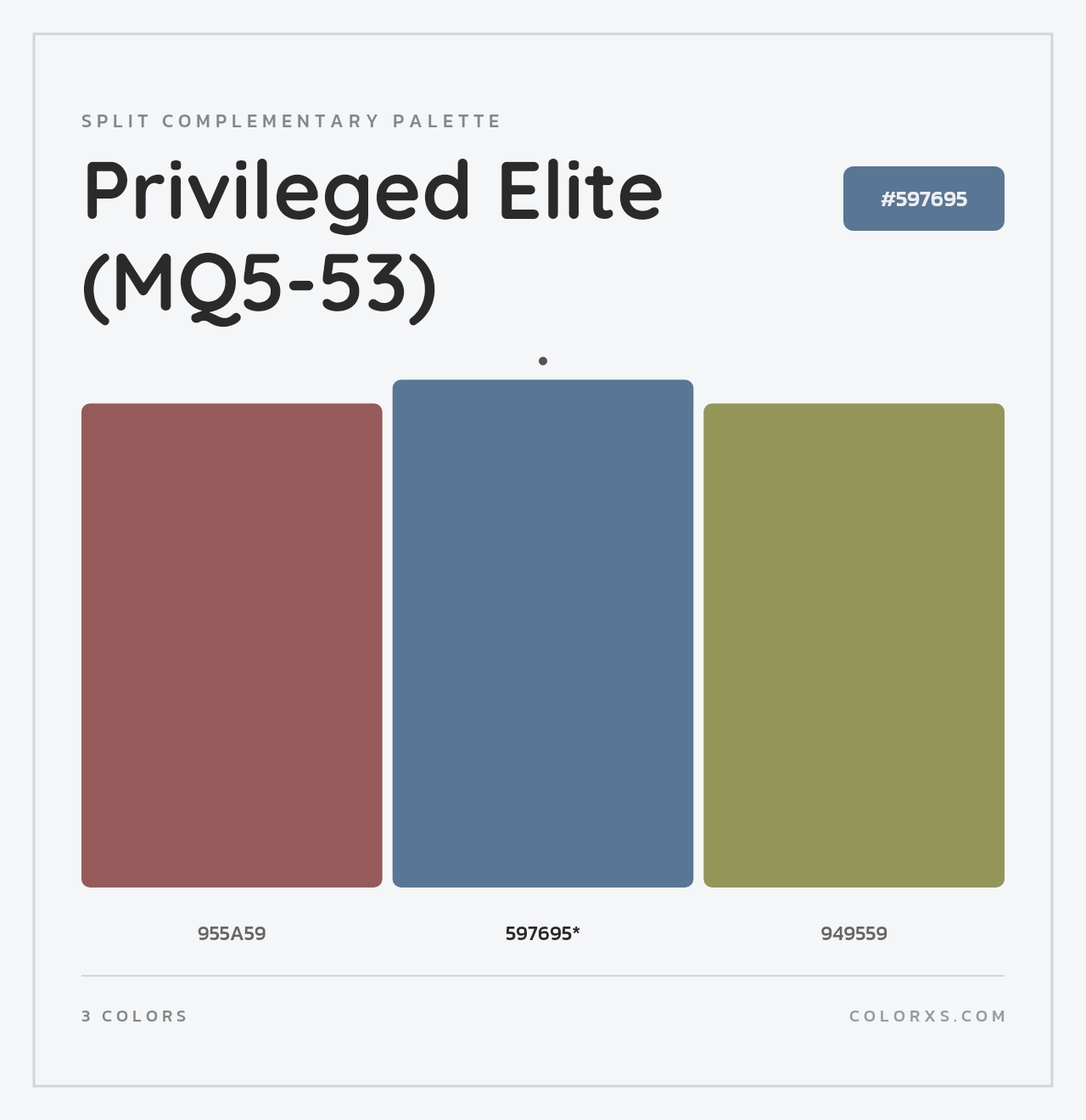 Privileged Elite (MQ5-53) - Split-Complementary Color Palette