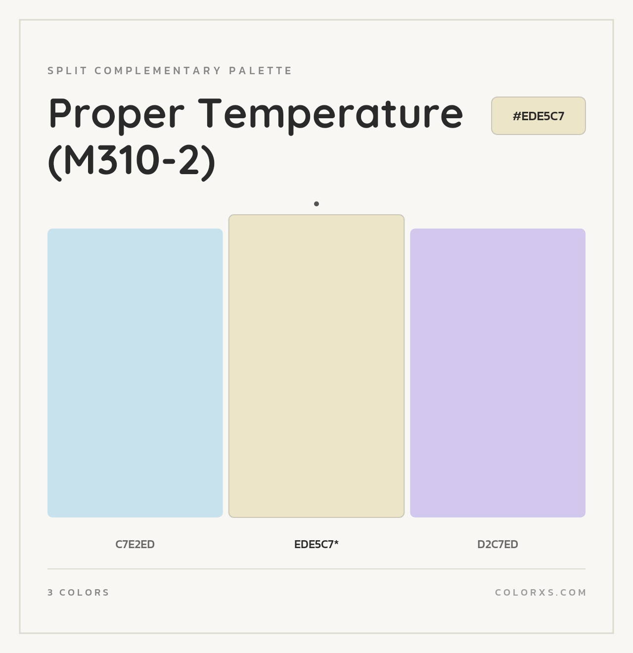 Proper Temperature (M310-2) - Split-Complementary Color Palette