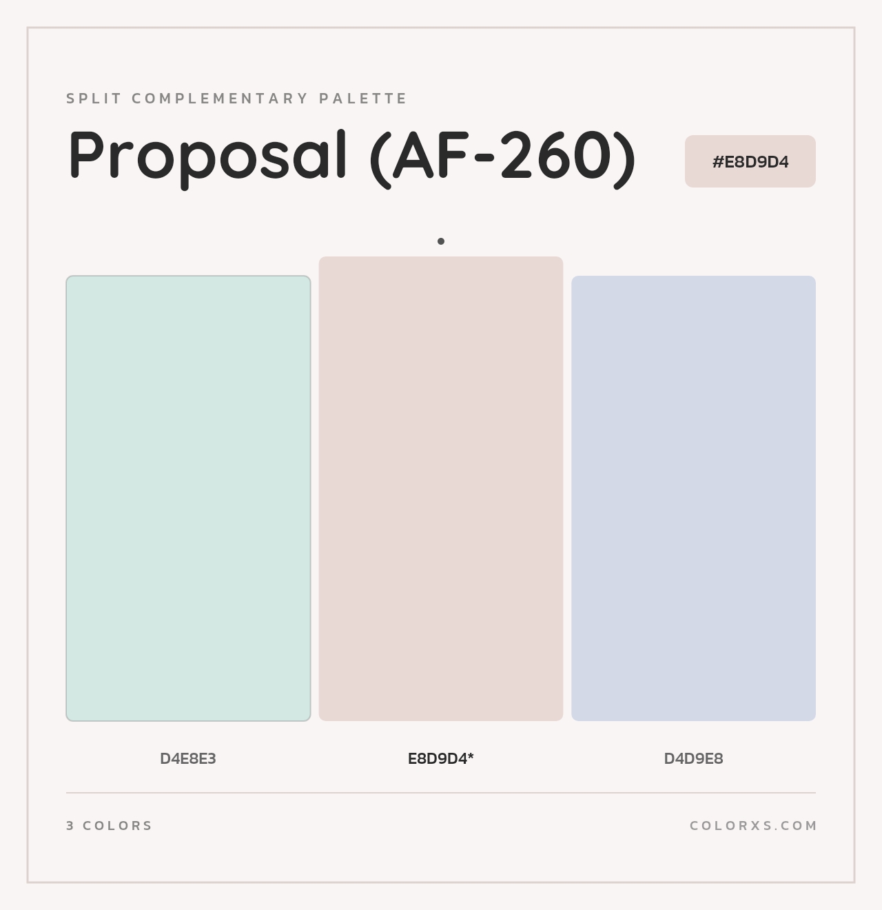 Proposal (AF-260) - Split-Complementary Color Palette
