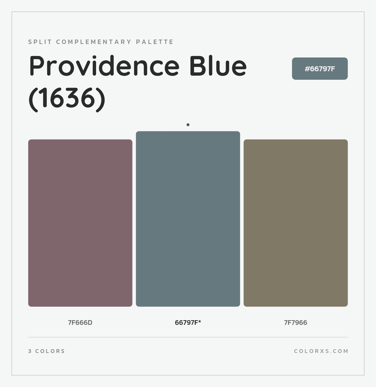 Providence Blue (1636) - Split-Complementary Color Palette