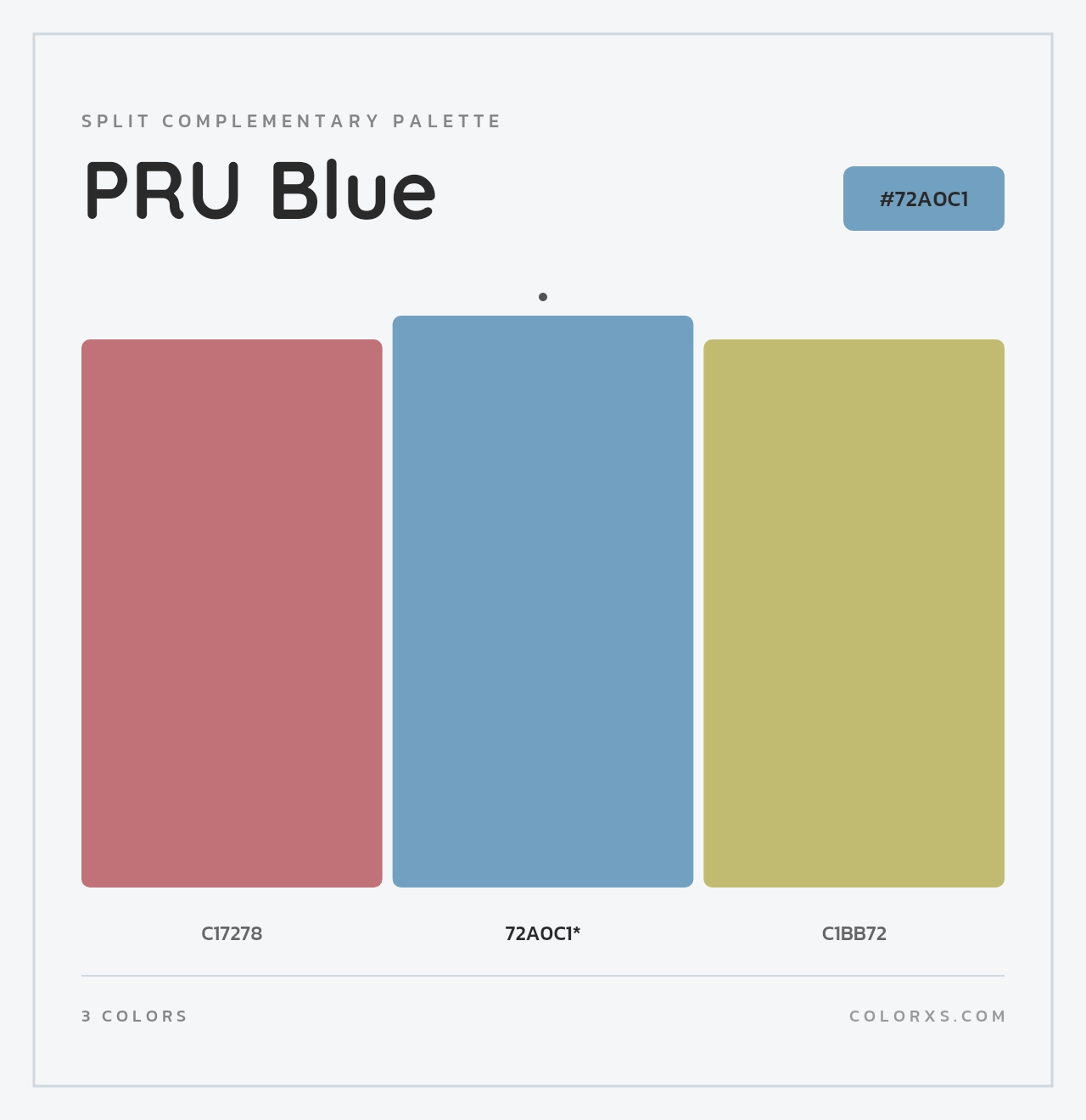 PRU Blue - Split-Complementary Color Palette