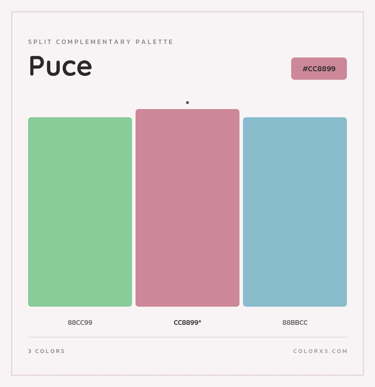 Puce - Split-Complementary Color Palette
