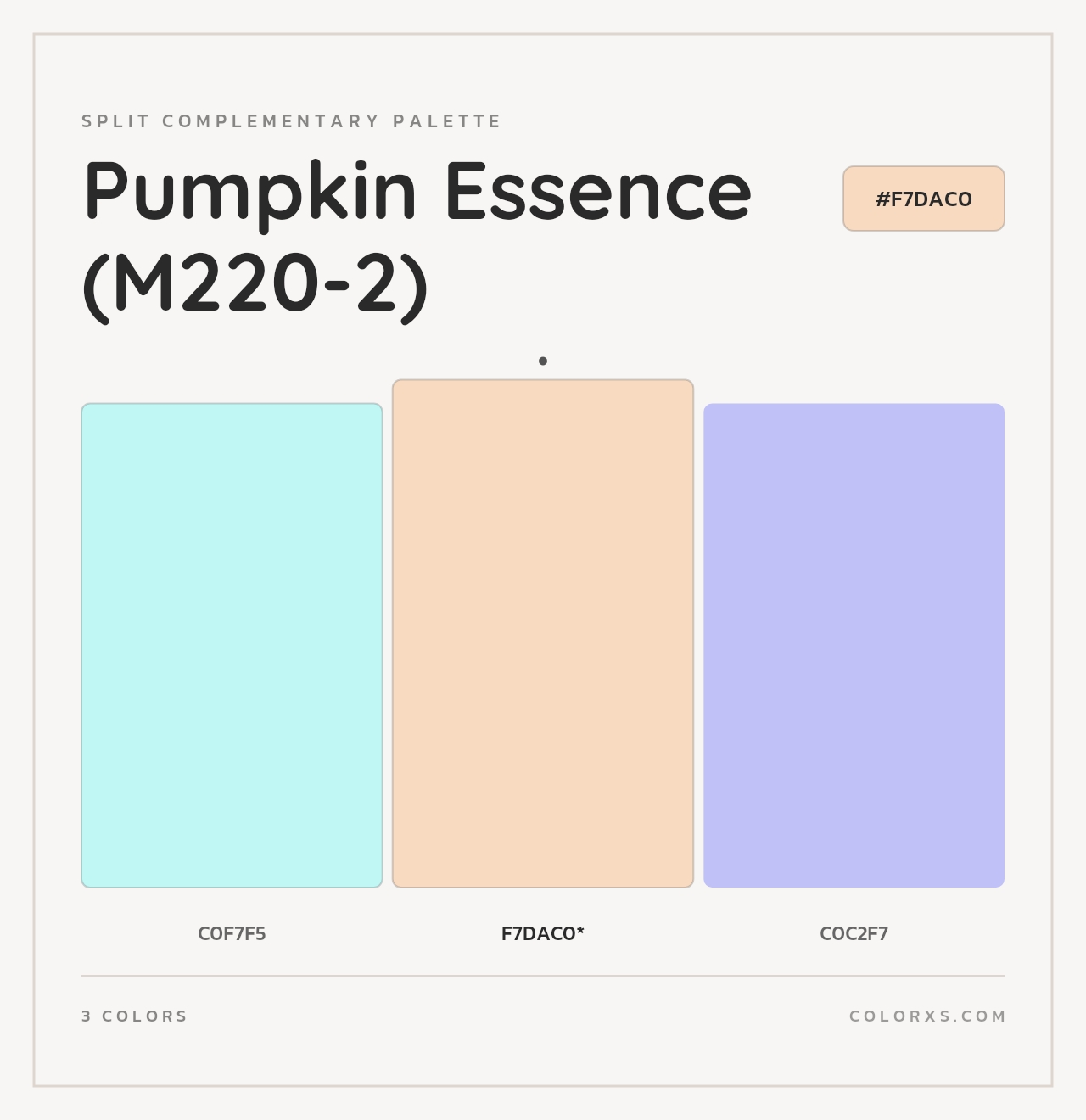 Pumpkin Essence (M220-2) - Split-Complementary Color Palette