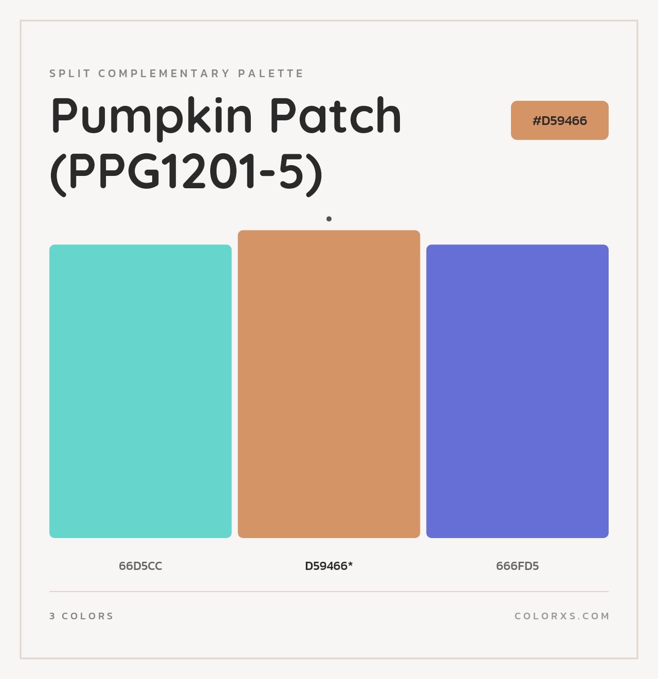 Pumpkin Patch (PPG1201-5) - Split-Complementary Color Palette