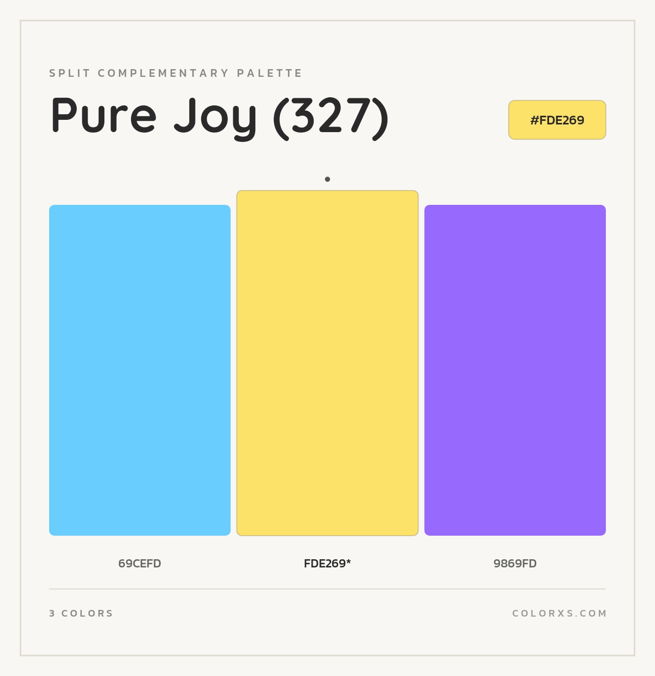 Pure Joy (327) - Split-Complementary Color Palette