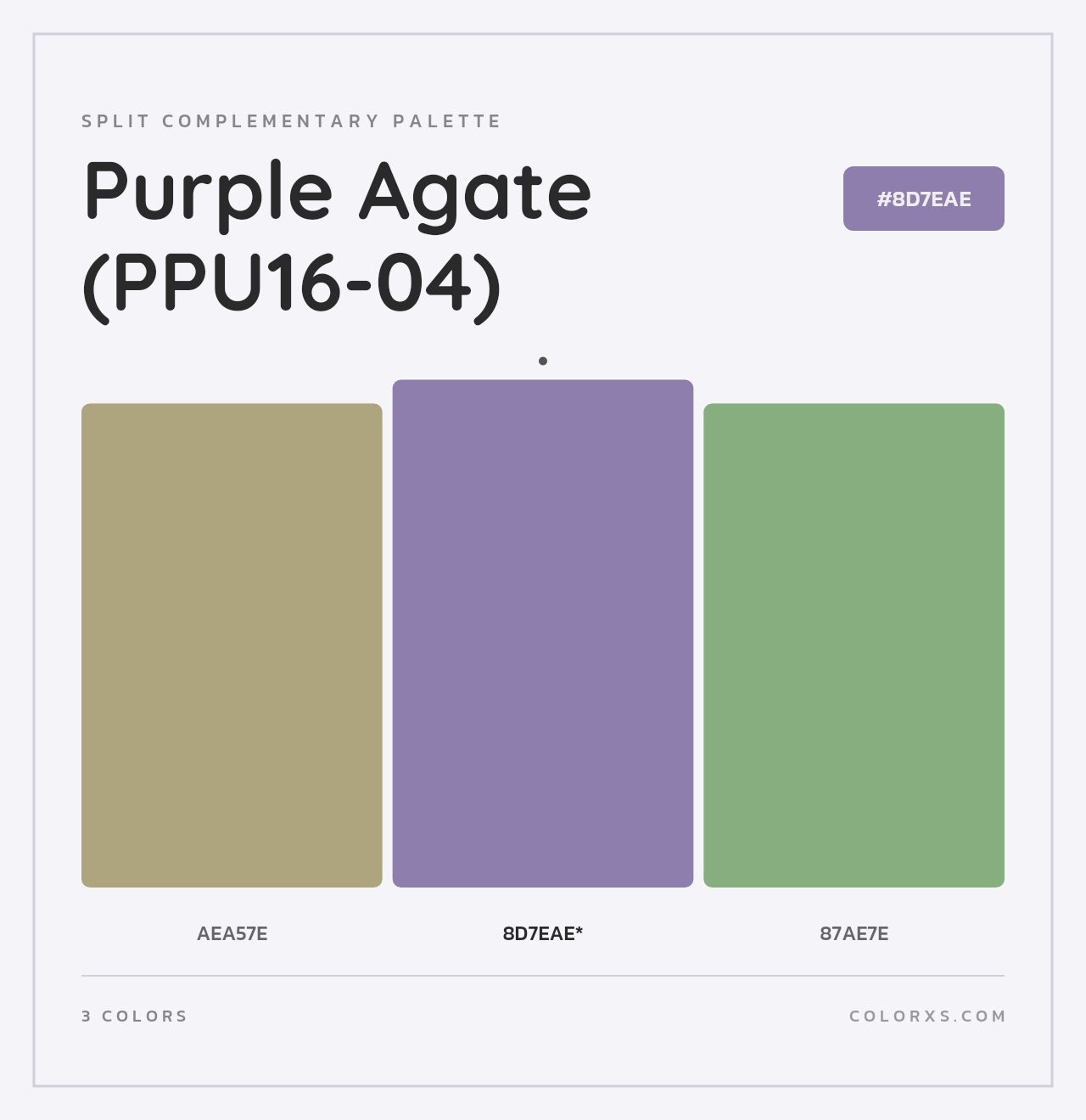 Purple Agate (PPU16-04) - Split-Complementary Color Palette