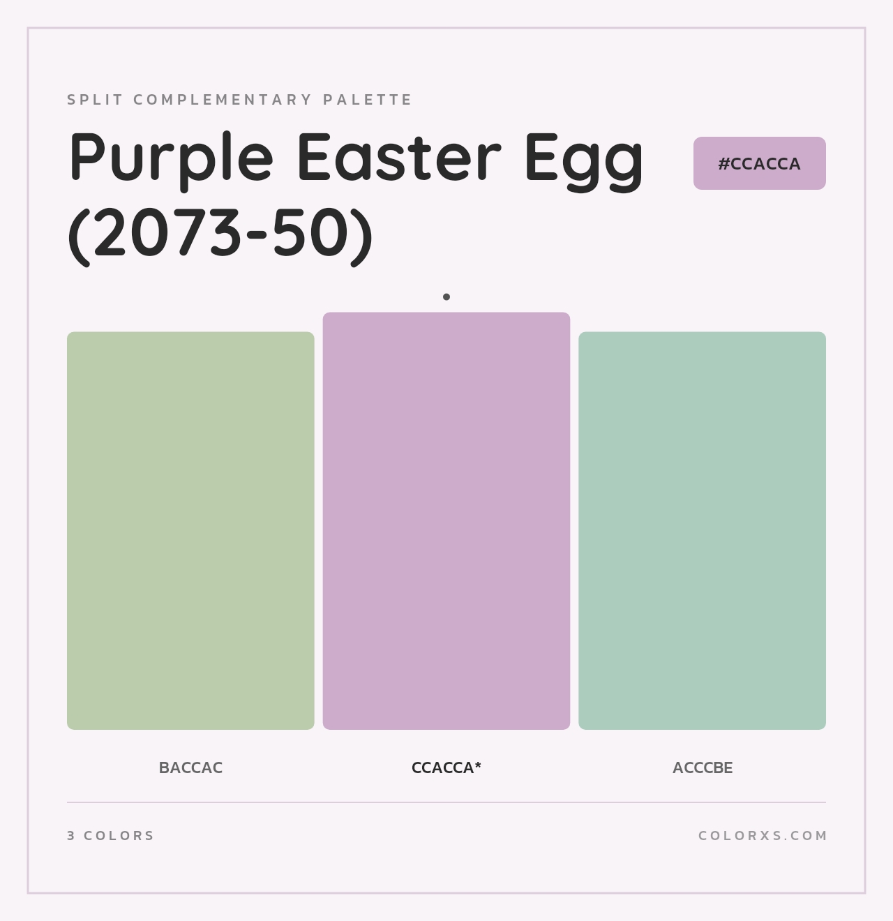 Purple Easter Egg (2073-50) - Split-Complementary Color Palette