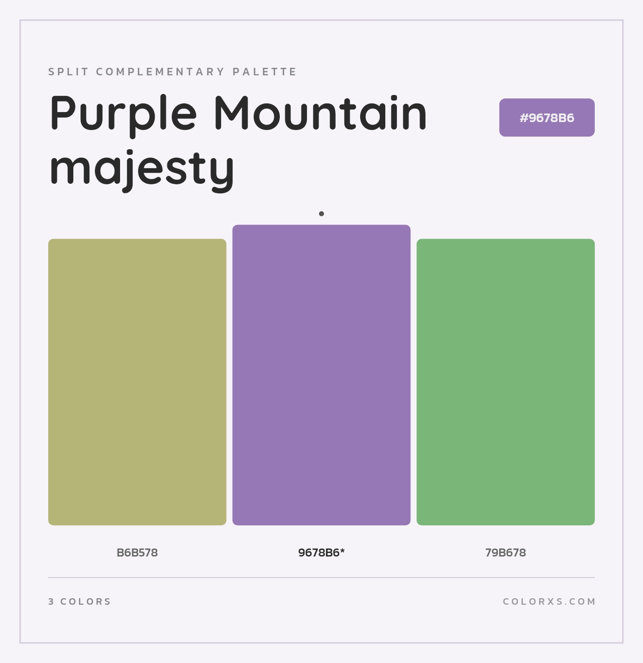 Purple Mountain majesty - Split-Complementary Color Palette